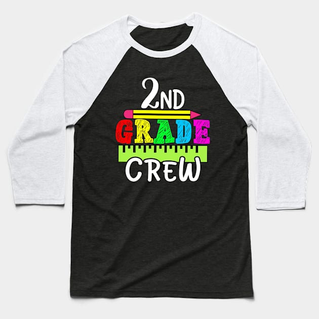 2nd Grade Crew - Second Grade Gift Baseball T-Shirt by TeeDesignsWorks